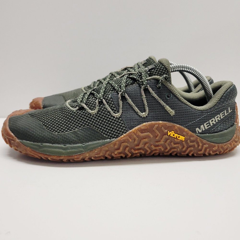 Merrell Trail Glove 7 Barefoot Hiking Shoes Men J067655 Pine Gum Vibram Size 10 - Picture 6 of 11